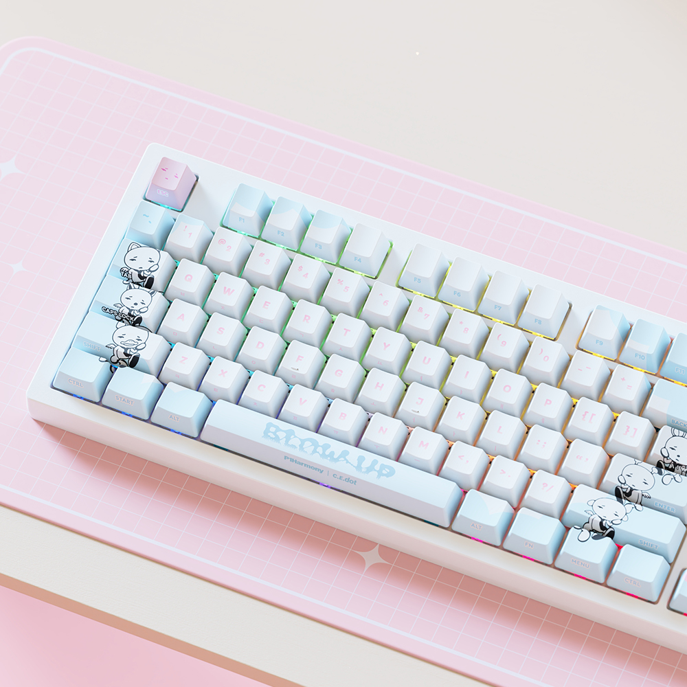 P1Harmony BLOW UP 키보드 - CLOUD WHITE_벚꽃 축(P1Harmony BLOW UP KEYBOARD - CLOUD WHITE_Cherry Blossom Switch) - 5