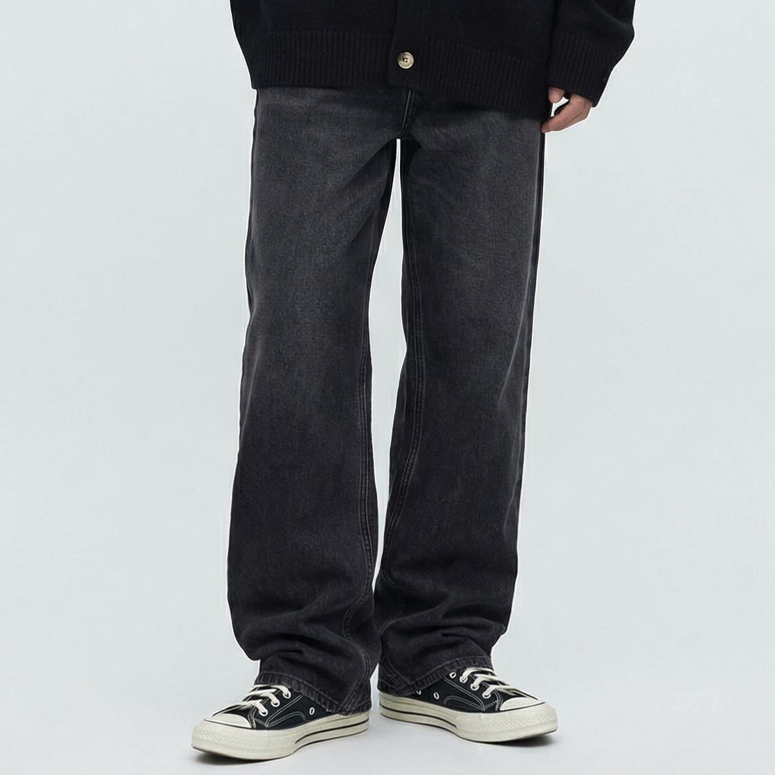크로스닷 포즈 와이드 워싱 데님 팬츠 6 Color [CRDD_5001]_블랙(CROSSDOT Pose wide-washed denim pants 6 Color [CRDD_5001]_Black) - 3