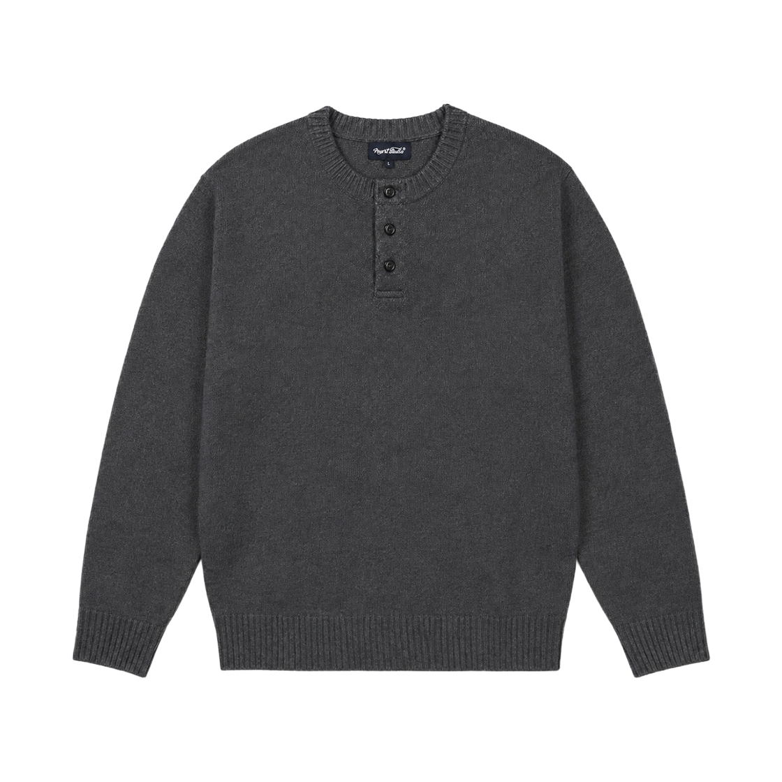 누아트 스튜디오 아르보 헨리넥 니트 헤더그레이(NUART STUDIO Arbo Henley Neck Knit Heather Gray) - 1