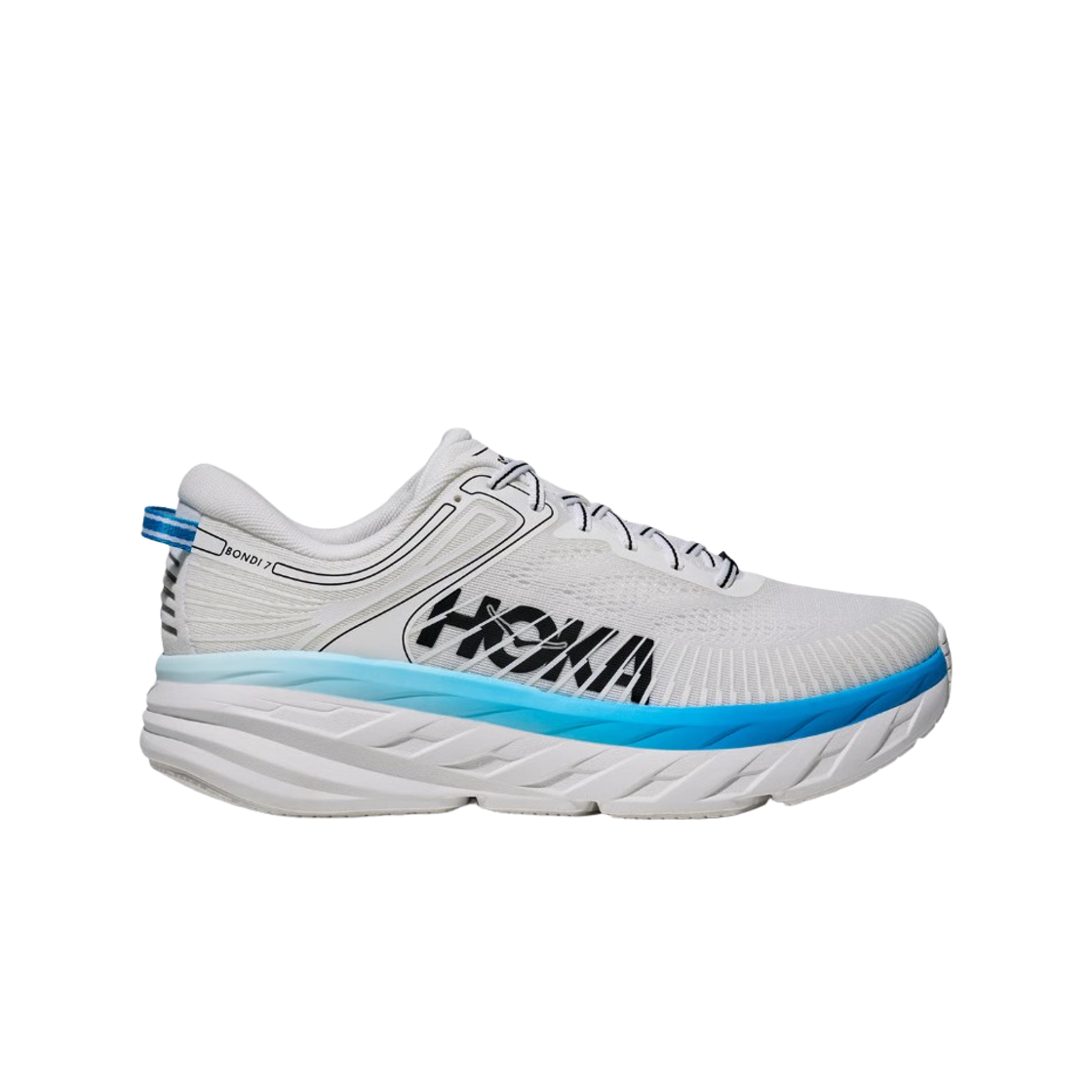 1110518-WKY Hoka Bondi 7 White Skyward Blue
