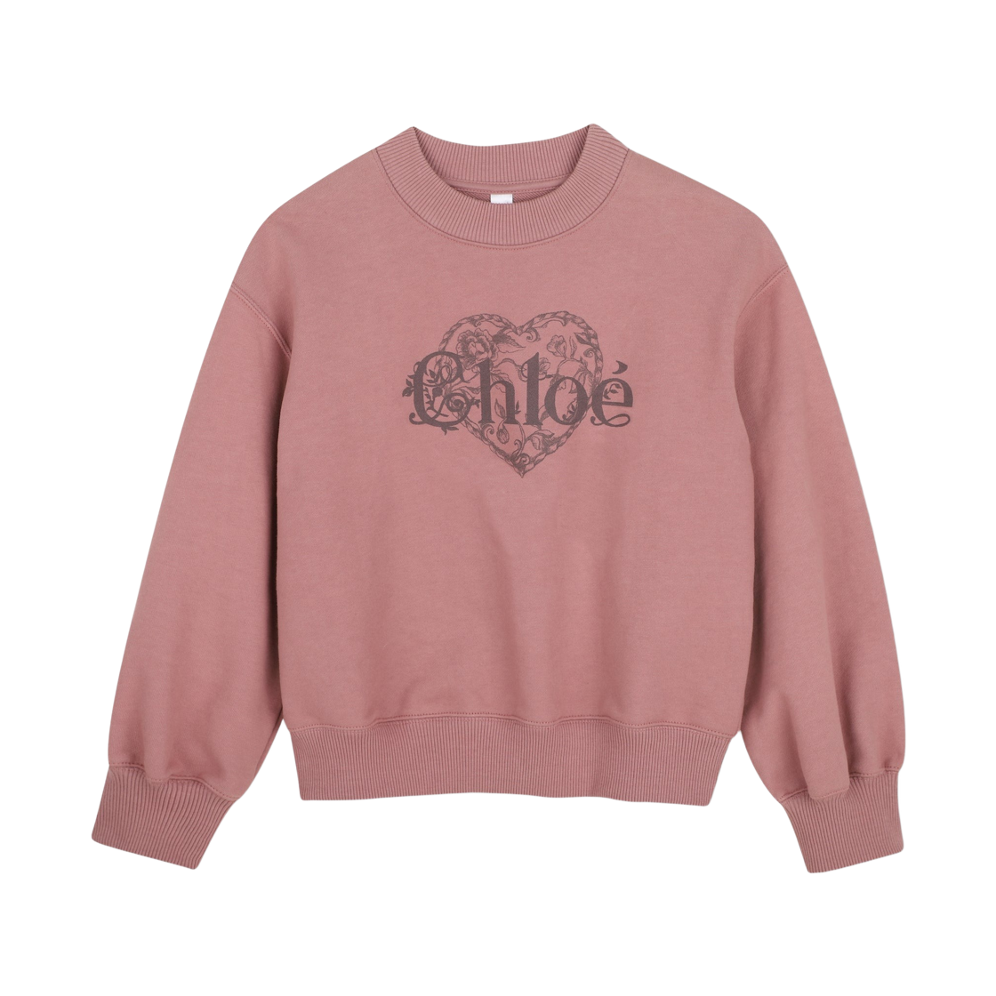 (키즈) 끌로에 로고 스웨터 빈티지 로즈((Kids) Chloe Logo Sweater Vintage Rose)