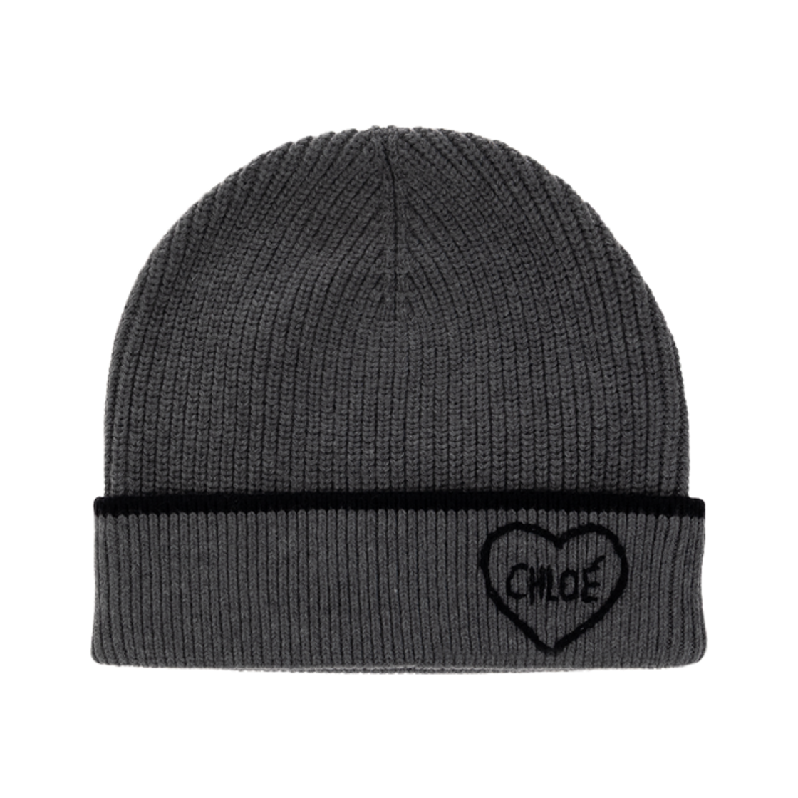 (키즈) 끌로에 하트 로고 비니 그레이((Kids) Chloe Heart Logo Beanie Grey)