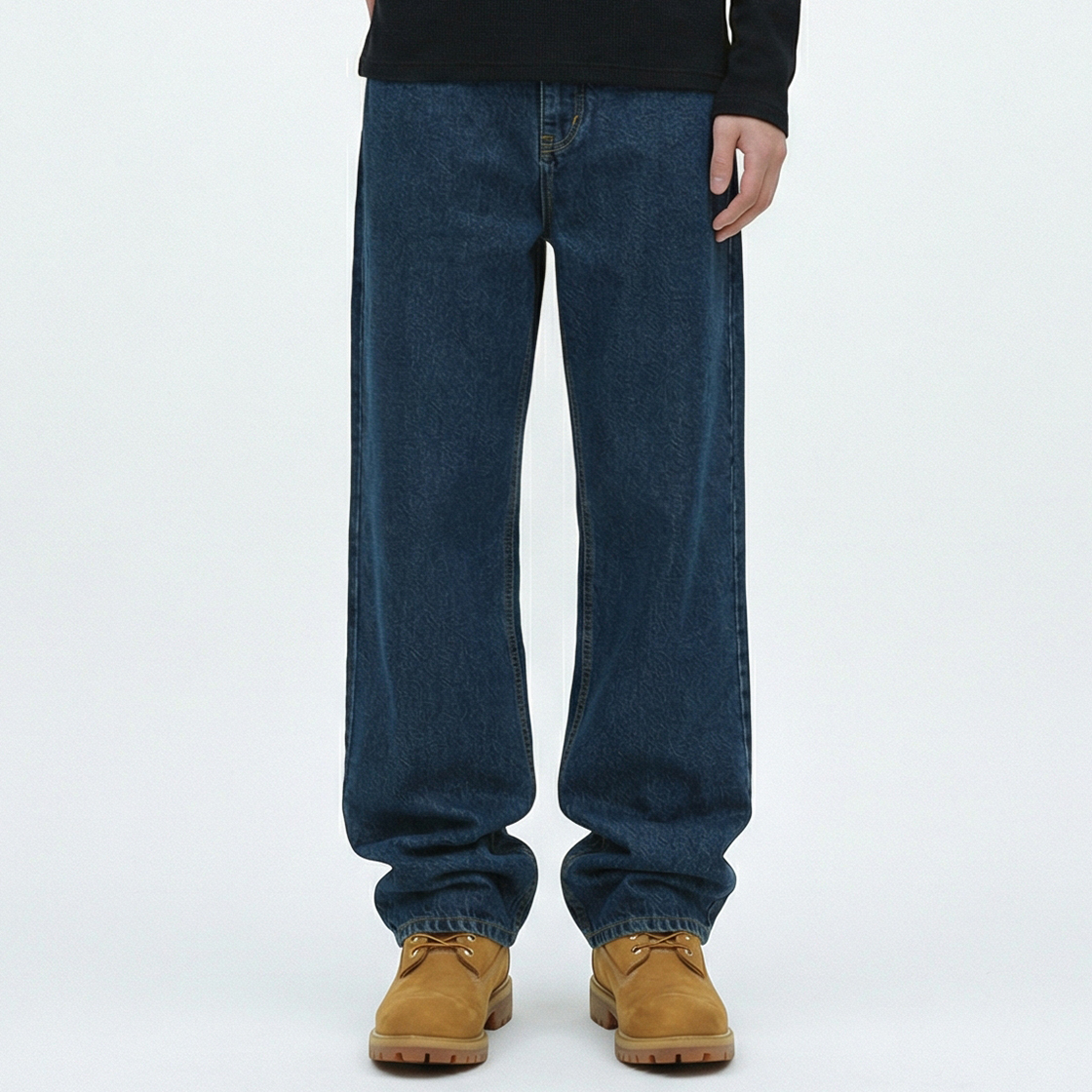 크로스닷 포즈 와이드 워싱 데님 팬츠 6 Color [CRDD_5001]_딥블루(CROSSDOT Pose wide-washed denim pants 6 Color [CRDD_5001]_Deep Blue) - 2