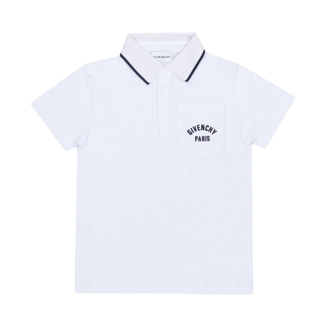 (키즈) 지방시 로고 폴로 티셔츠 화이트((Kids) Givenchy Logo Polo T-Shirt White)