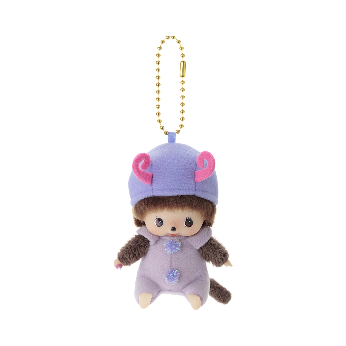 - Monchhichi Bebichhichi Big Face SS Keychain Butterfly