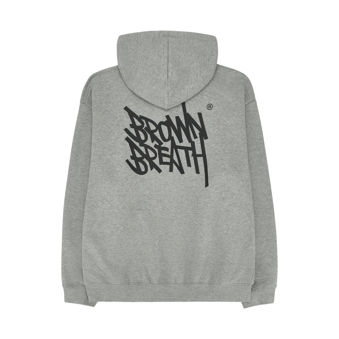 브라운브레스 태그 후드 집업 멜란지 그레이(Brownbreath Tag Hood Zip Up Melange Grey) - 2