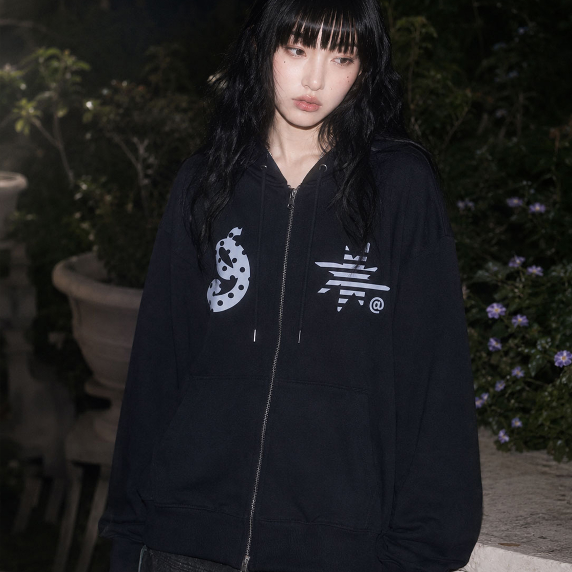 그라픽 스코비 2WAY 오버핏 후드집업 4 Color [GRPH_6002]_네이비(GRAPICK Scoby 2WAY Oversized-fit Hooded Zip-Up 4 Color [GRPH_6002]_Navy) - 2