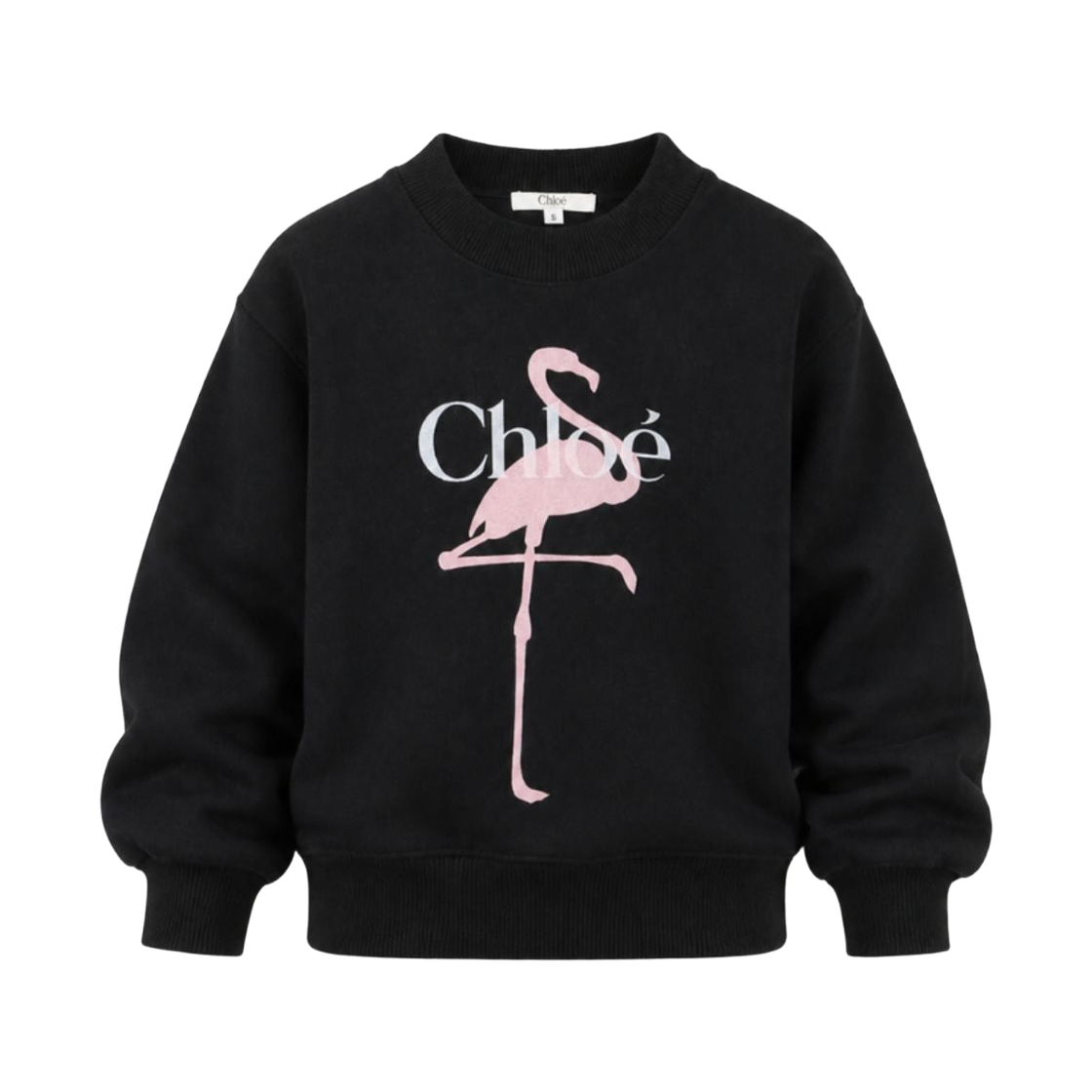 (키즈) 끌로에 코튼 로고 스웨트셔츠 블랙((Kids) Chloe Cotton Logo Sweatshirt Black)