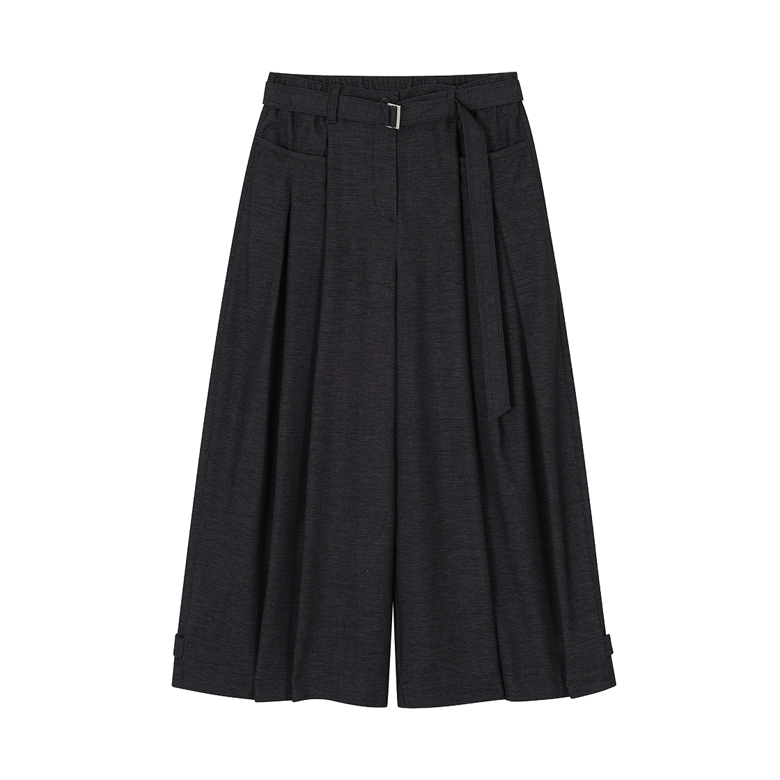 WI5PT521GY (W) SONGZIO Cross Tuck Crop Wide Pants Grey