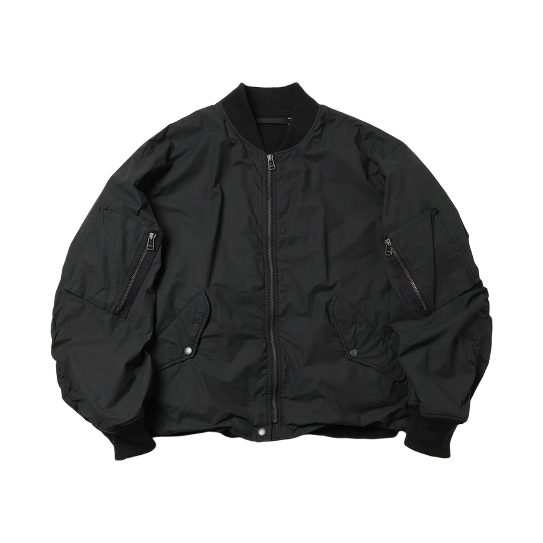 E03-01032 Comoli Cotton Nylon Military Blouson Black - 26AW