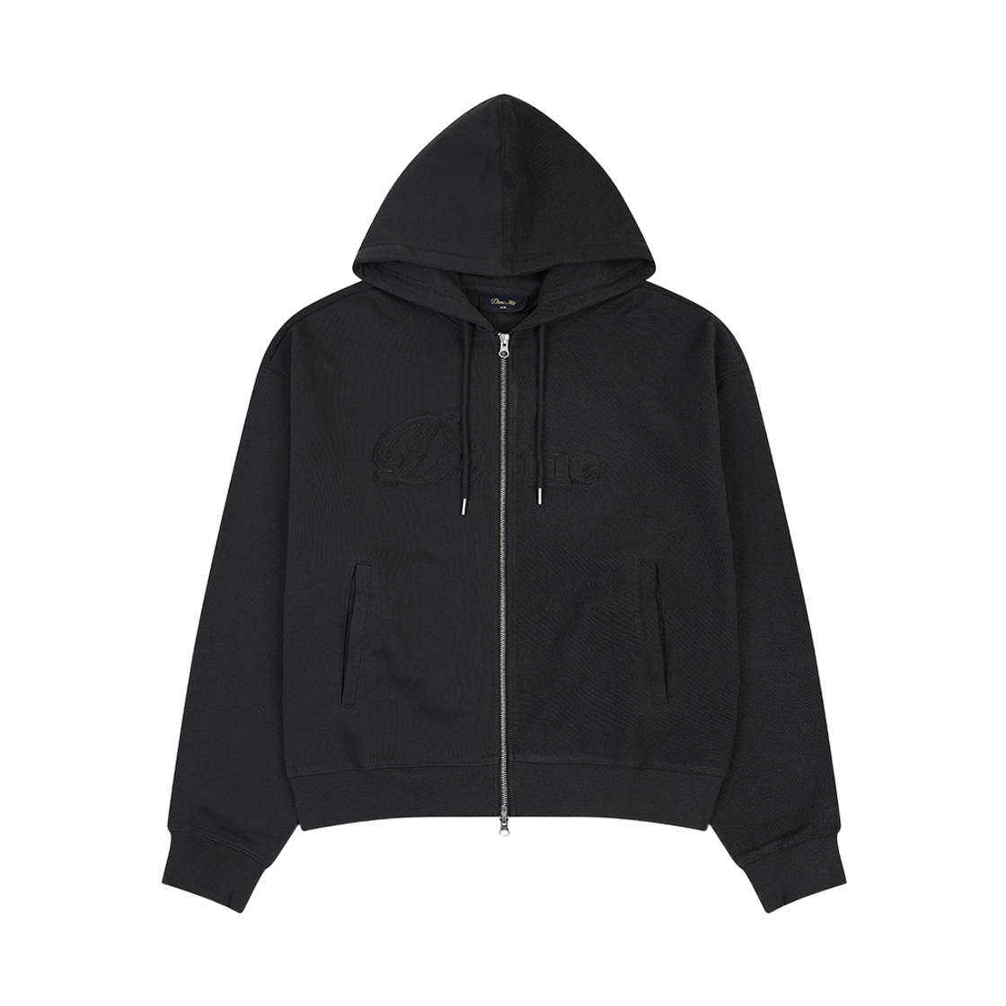 D15CHD0001BK PEER Dime Reverse French Terry Zip Hoodie Black