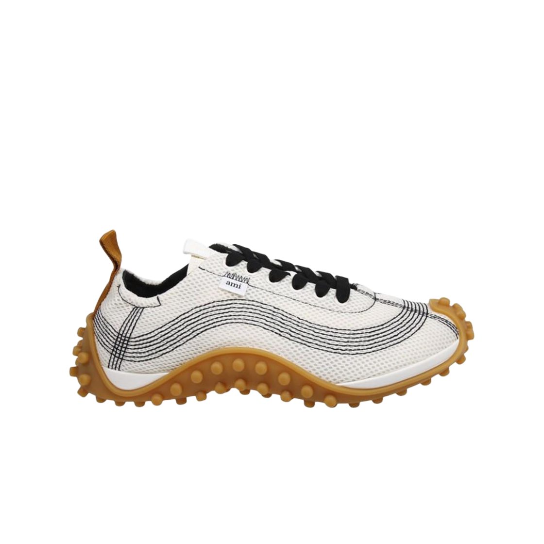 아미 메쉬 미라지 스니커즈 아이보리 블랙(AMI Mesh Mirage Sneakers Ivory Black)