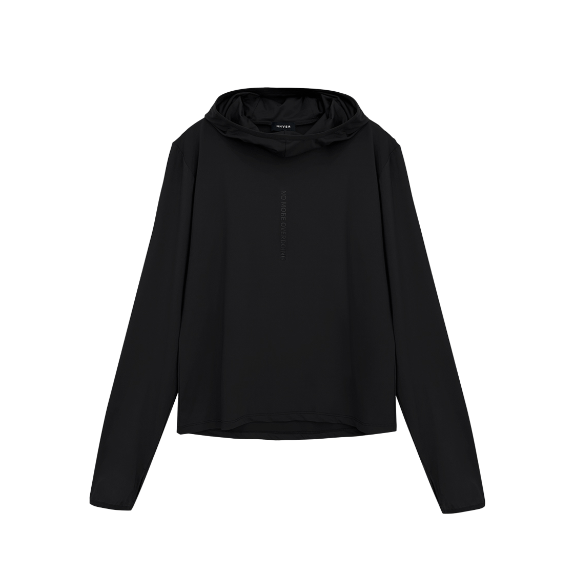 NN26FWLS01BK NNVER Finger Hole Hood Long Sleeve Black