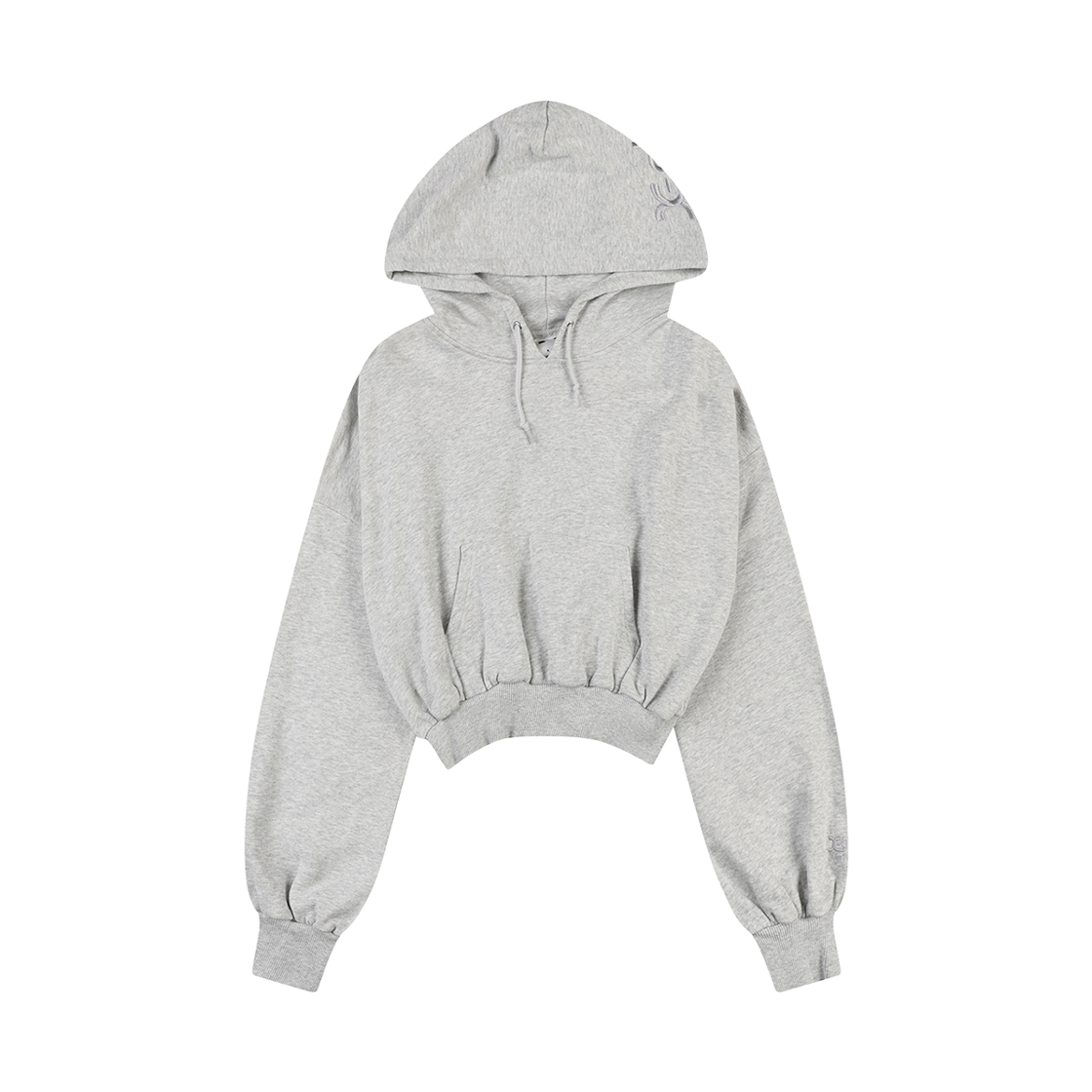 XGD5HD0001GR PEER X-girl Embroidered Mills Logo Compact Sweat Hoodie Gray