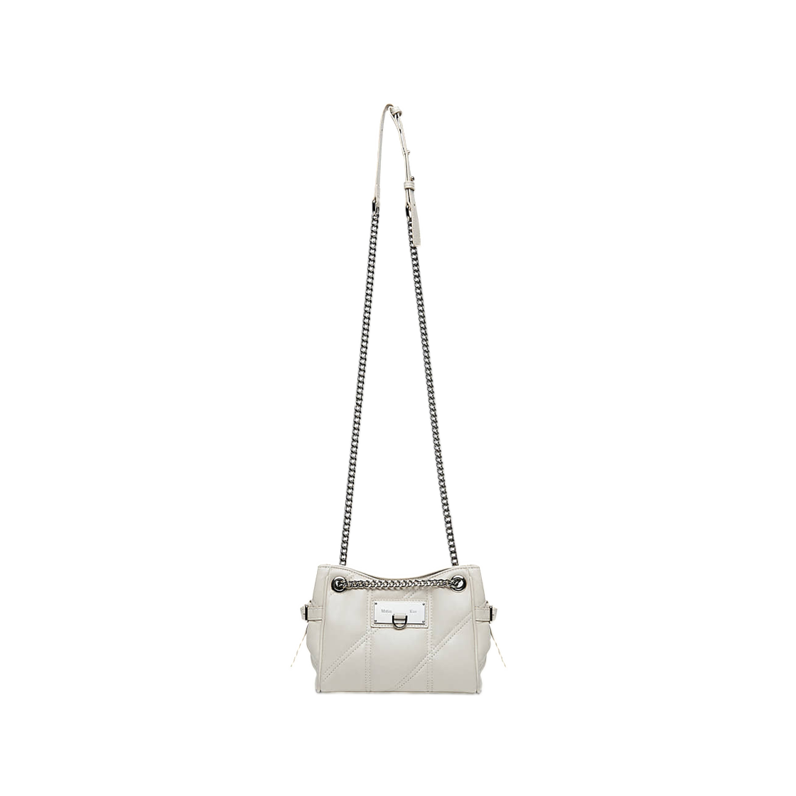 MK269OBG084MIV Matin Kim Bias Quilted Chain Mini Bag In Ivory