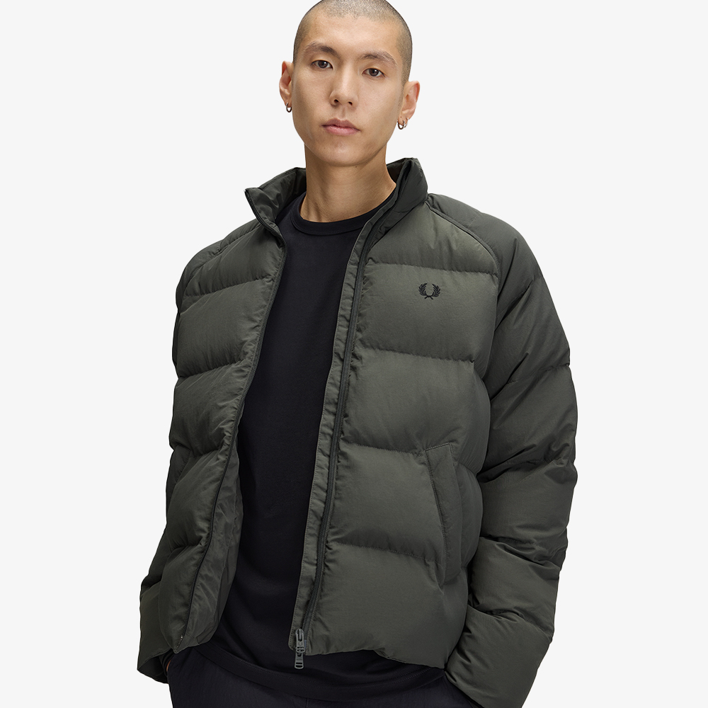 프레드페리 래글런 슬리브 패디드 재킷 필드그린(Fred Perry Raglan Sleeve Padded Jacket Field Green) - 5