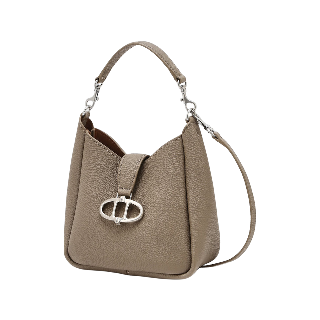 AABA6F410I2 Athe Vanessabruno Acc [Maron] Taupe Beige Shrunken Leather Crossbody Bag S Normal Beige