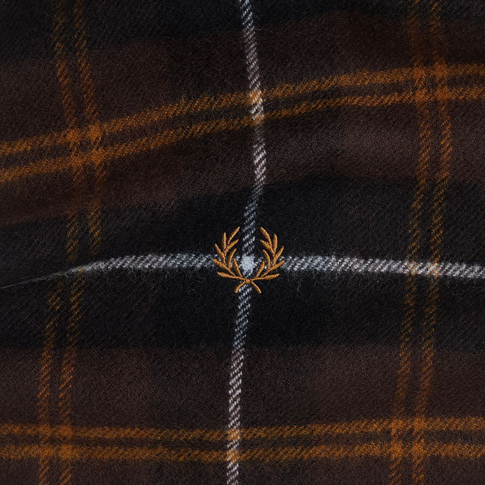 프레드페리 램스울 타탄 스카프 리치브라운(Fred Perry Lambswool Tartan Scarf Rich Brown) - 2
