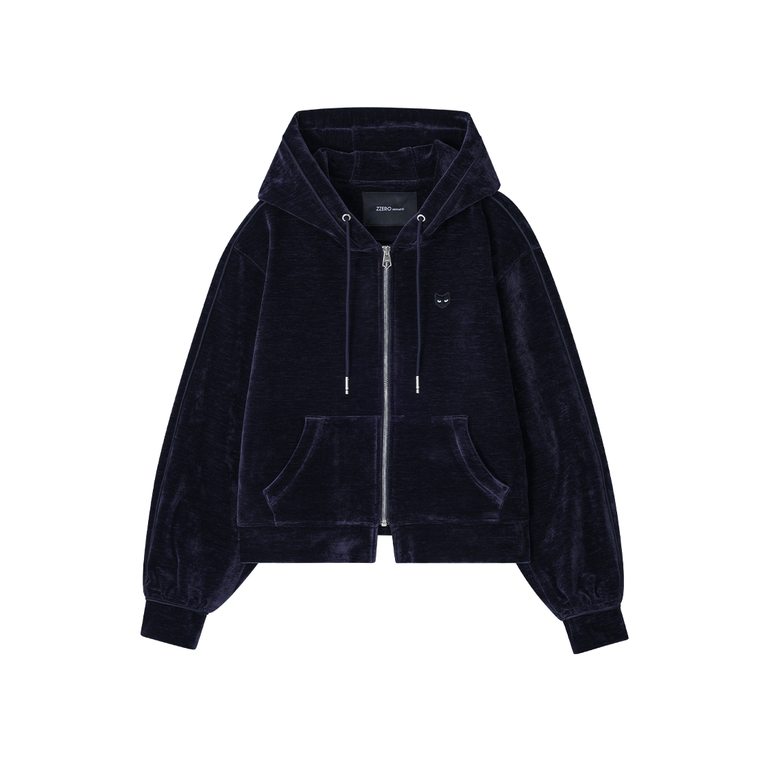 WI5TS823NY (W) SONGZIO ZZERO Velvet Panther Hood Zip Up Navy