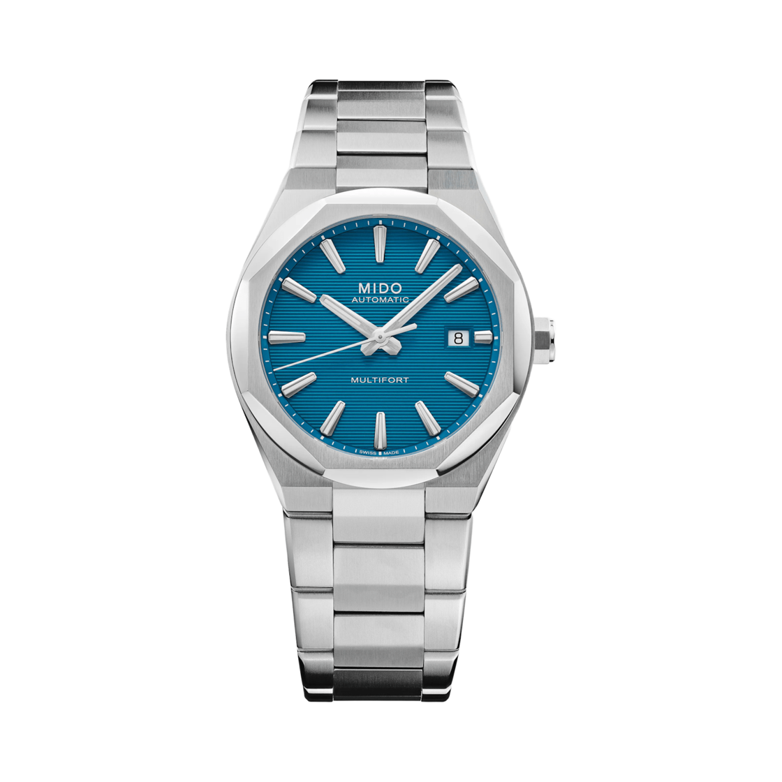 M0555071104100 Mido Multifort 8 One Crown Automatic 38.4mm Stainless Steel Grey Blue