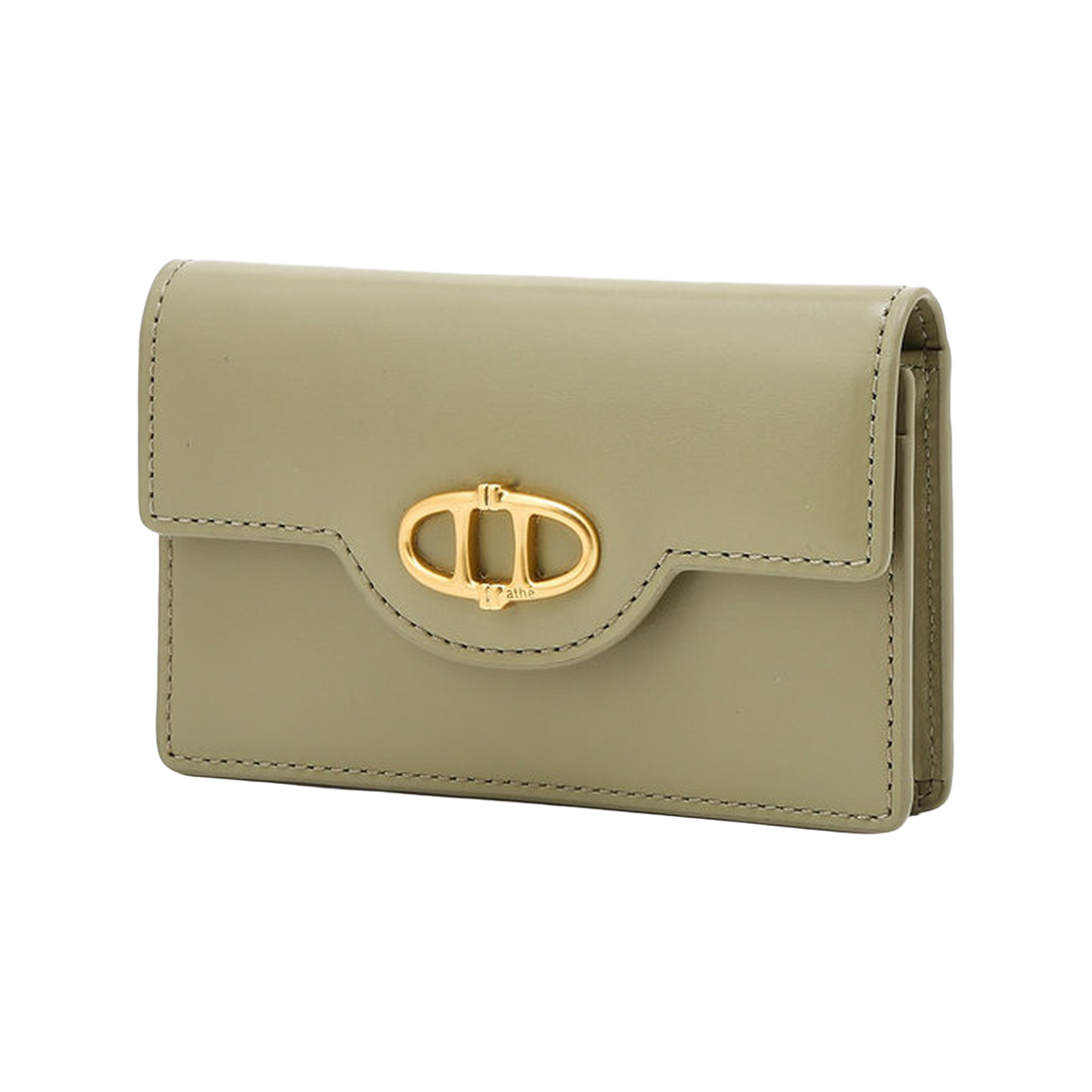 AAHO6F351E1 Athe Vanessabruno Acc [Double A] Olive Double A Bottalato Business Card Holder Light Green
